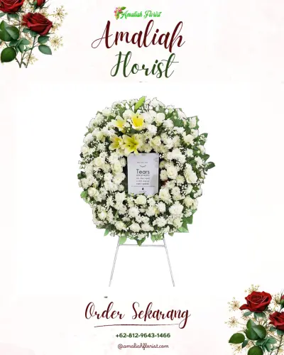 Krans Bunga Duka Cita di Rumah Duka Jelambar