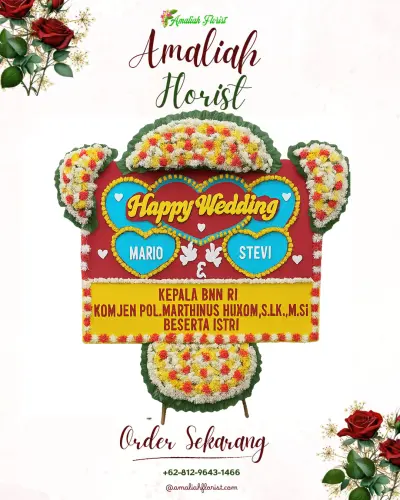 Karangan Papan Bunga Pernikahan di Rumah Duka Jelambar